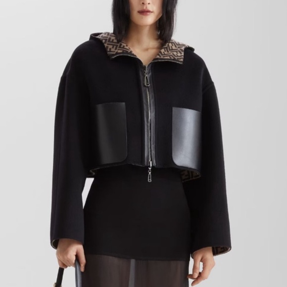 Fendi Reversible Hooded Wool Jacket - Picture 1 of 12